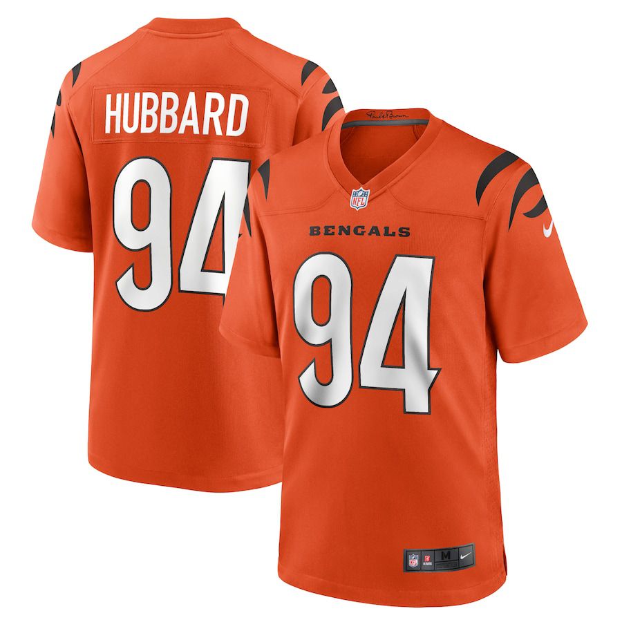 Men Cincinnati Bengals 94 Sam Hubbard Nike Orange Alternate Game NFL Jersey